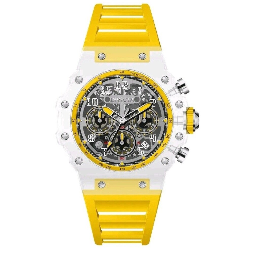 Invicta Invicta Racing Men's Watch 44mm Yellow Chronograph 69677 New In Box